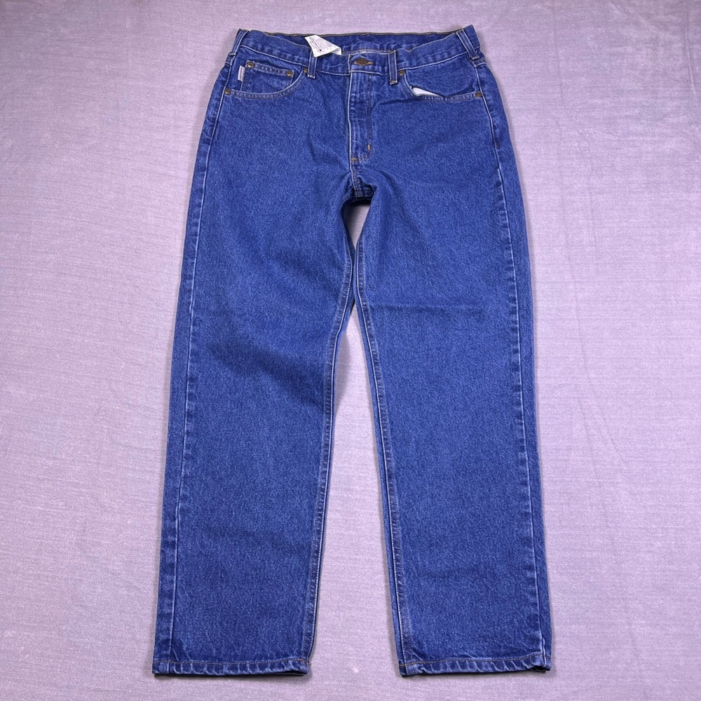 Carhartt B17 DST Relaxed Fit Denim Jeans Mens 34x30 Dark Stone Wash Blue